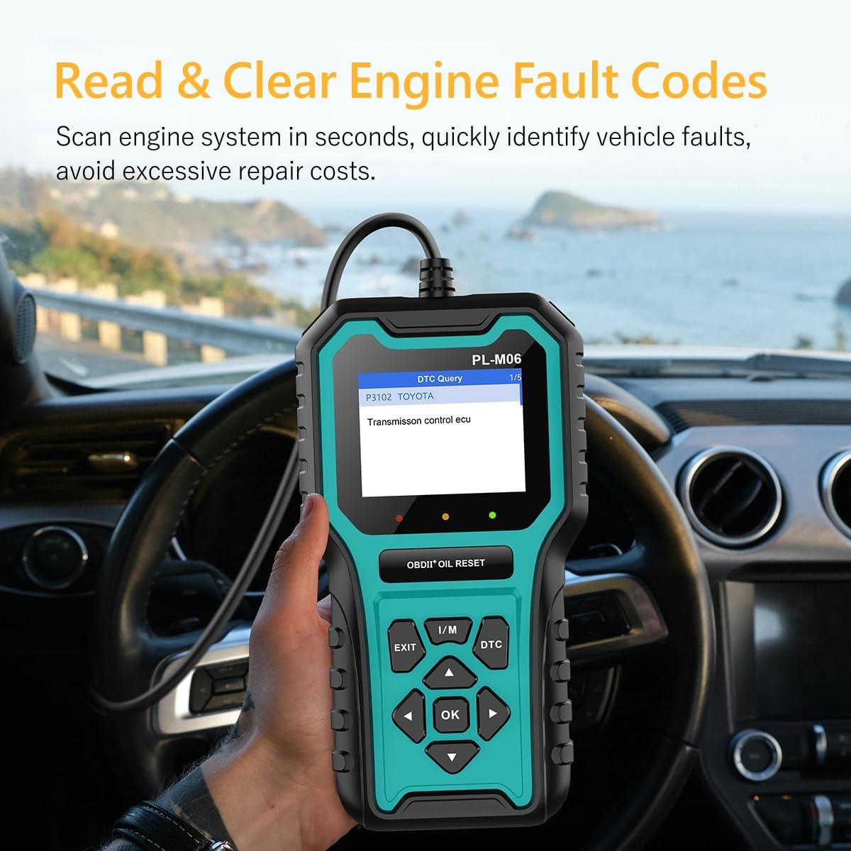 Panlong Wired OBD2 Scanner with Oil Reset thumbnail 4