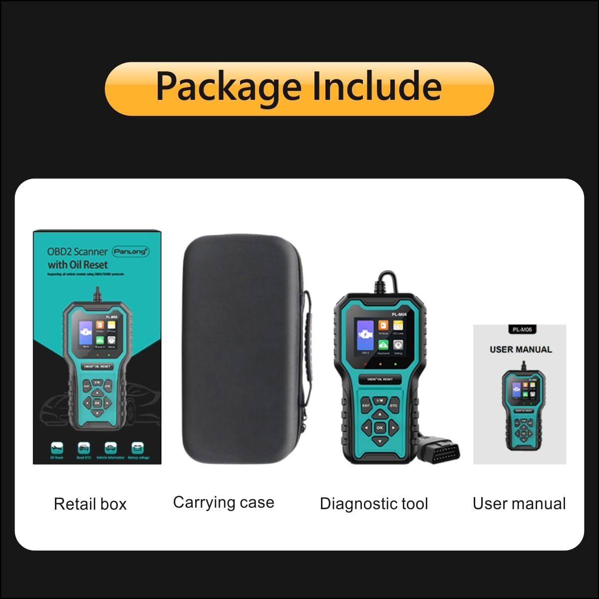 Panlong Wired OBD2 Scanner with Oil Reset thumbnail 8