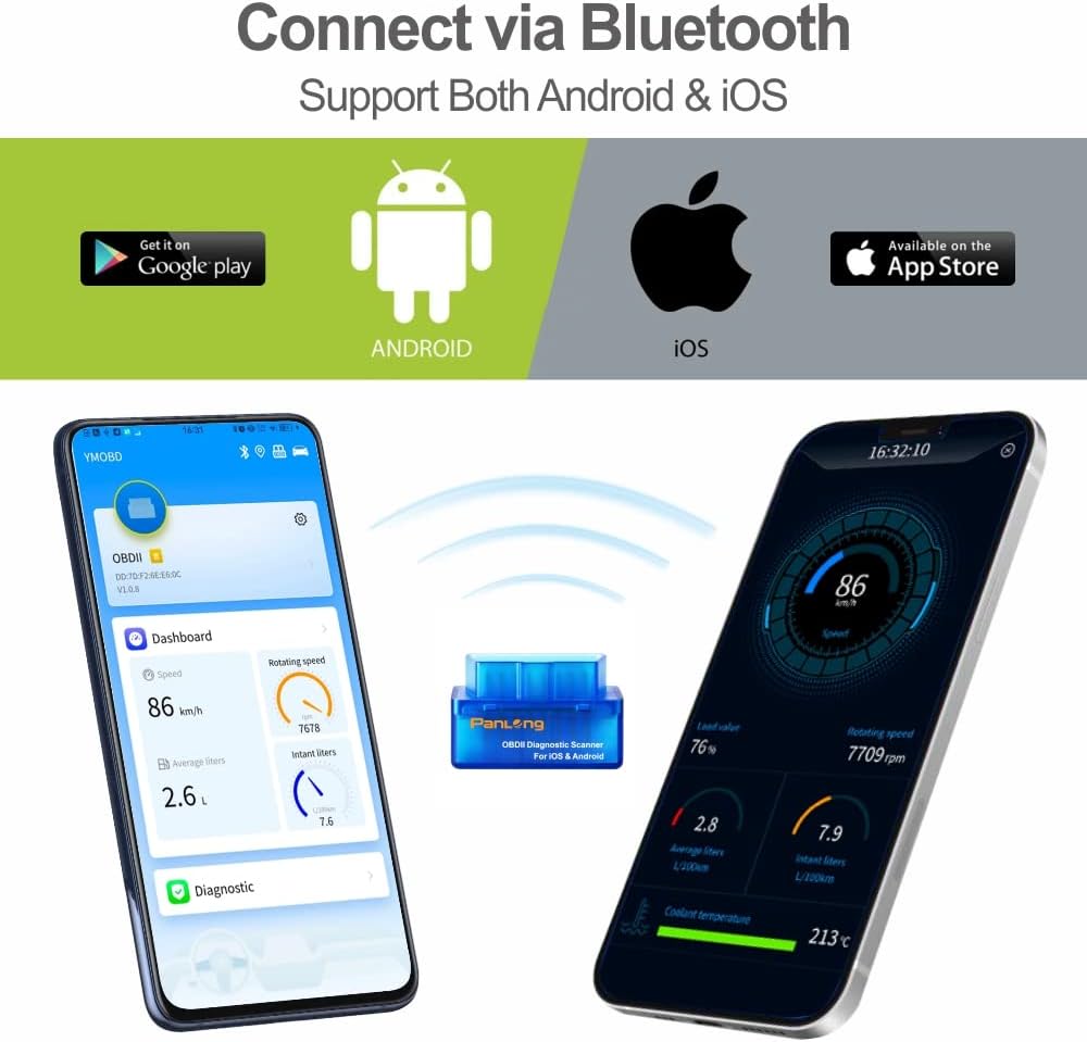 Panlong Bluetooth OBD2 Scanner (iOS & Android) thumbnail 2